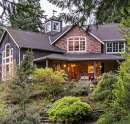 house, brick, wood, garden